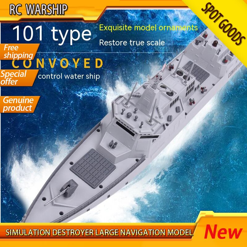 Rc Warship 23.6inch 60cm Simulation Destroyer Large Navigation Model Remote Control Boat Children's Water Electric Toy Boy Gift