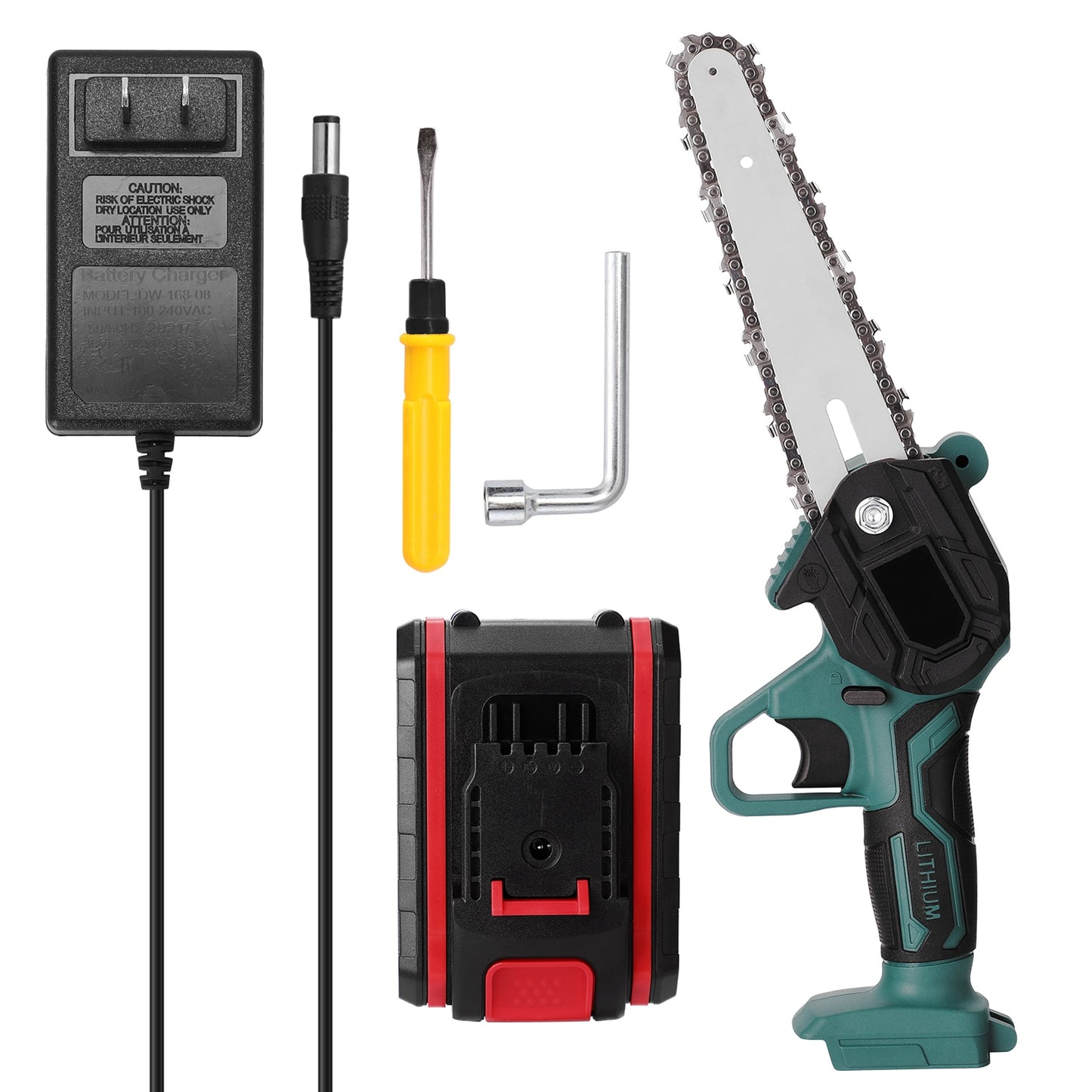 21V 4-6Inch Portable Electric Pruning-Saw 88VF Wood Spliting Chainsaw Brush Motor One-handed Woodworking Tool for Garden Orchard