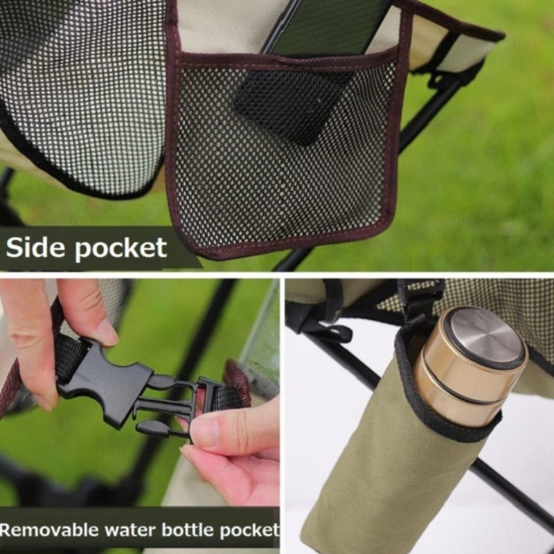 New Upgraded Outdoor Folding Chair Ultralight Aluminiu Alloy Camping Chair 150KG High Load Fishing Chair Beach Garden BBQ Chair