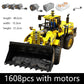 Technical Car Excavator APP Remote Control Moter Power T4001 Bricks Building Blocks Engineering Truck Toys Kids Moc Sets Gift