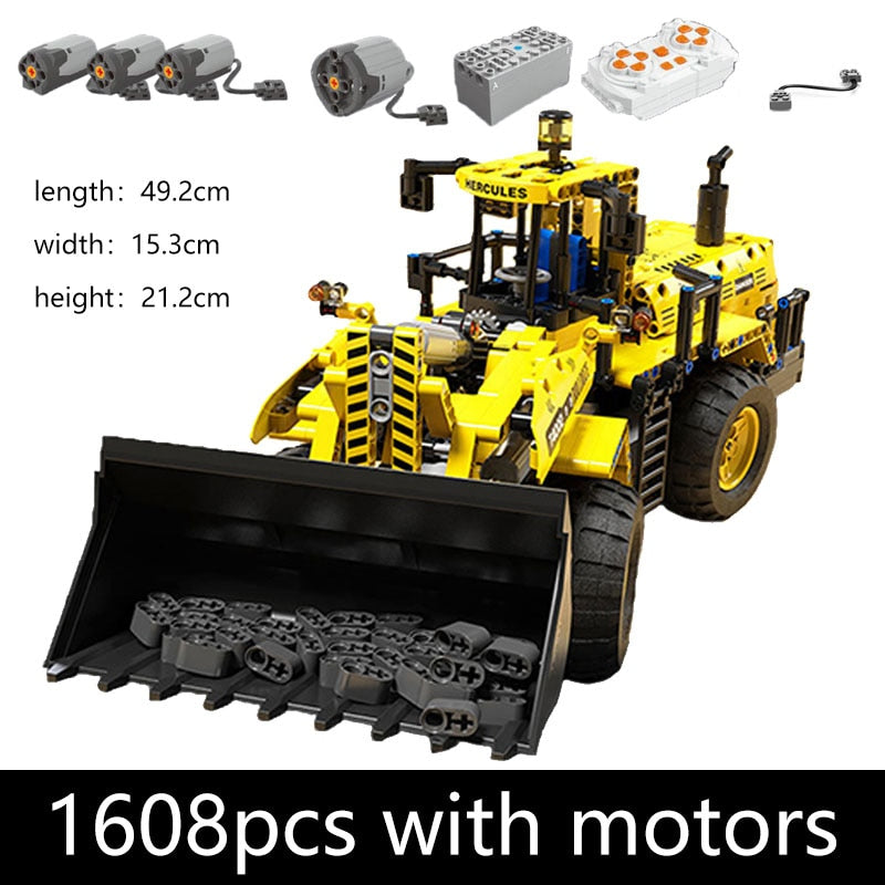Technical Car Excavator APP Remote Control Moter Power T4001 Bricks Building Blocks Engineering Truck Toys Kids Moc Sets Gift