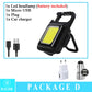 Mini LED Working Light Portable Pocket Flashlight USB Rechargeable Key Light Lantern Camping Outside Hiking COB Lantern