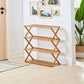 4-Tire Outdoor Rack Camping Picnic Portable Multi-functional Folding Table Multi-layer Bamboo Rack