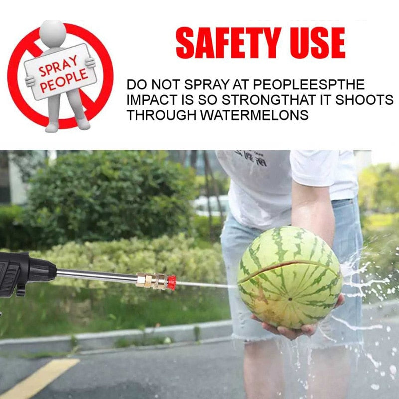 1500W Cordless High Pressure Car Washer Rechargeable Car Wash Gun Electric Water Gun Foam Machine for Makita 18V Battery