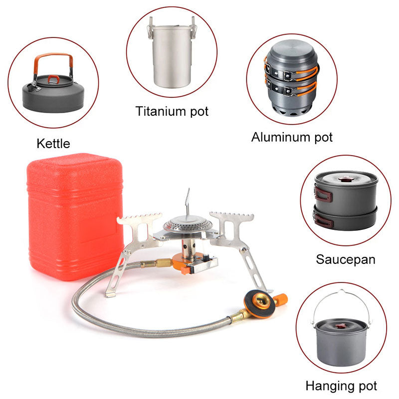 Camping Gas Stove Portable Gas Burner Tourism Picnic Strong Fire Burner Survival Equipment Outdoor Accessories Camping Supplies