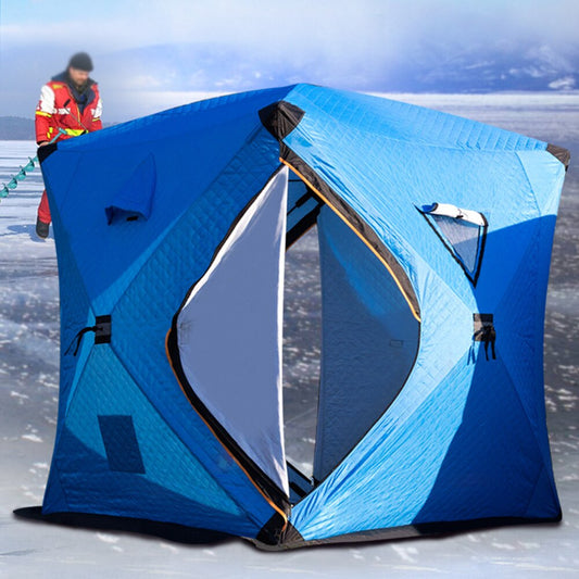 Portable Ice Fishing Shelter Easy Set-up Outdoor Fishing Tent Ice Fishing House Waterproof and Windproof Winter Camping Tent