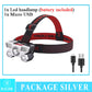 5 LED Built in 18650 Battery Headlamp USB Rechargeable Portable Flashlight Lantern Headlamp Outdoor Camping Headlight