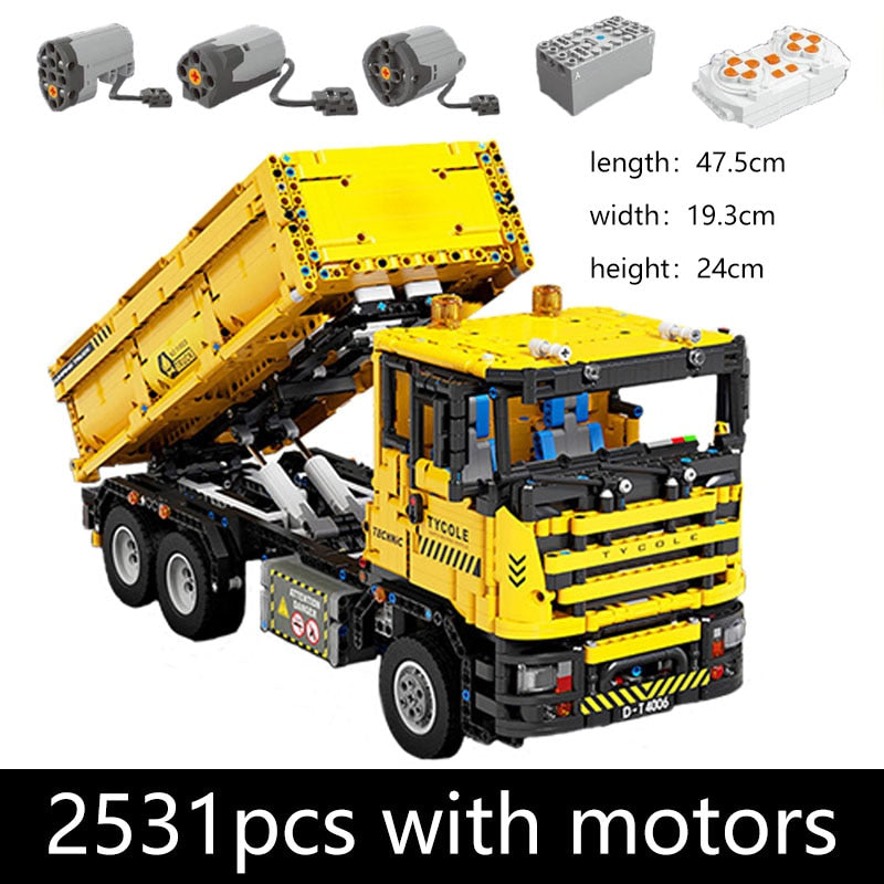 Technical Car Excavator APP Remote Control Moter Power T4001 Bricks Building Blocks Engineering Truck Toys Kids Moc Sets Gift