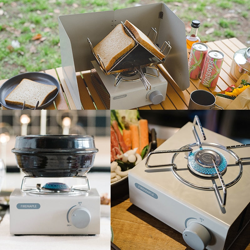 LAC Portable Butane Stove Mini Camping Burner Outdoor Backpacking Cassette Cooking Stove with Carry Case