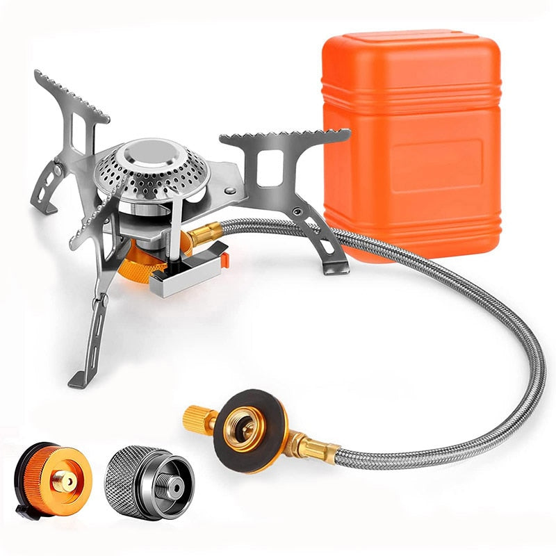 Camping Gas Stove Portable Gas Burner Tourism Picnic Strong Fire Burner Survival Equipment Outdoor Accessories Camping Supplies