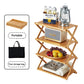 4-Tire Outdoor Rack Camping Picnic Portable Multi-functional Folding Table Multi-layer Bamboo Rack