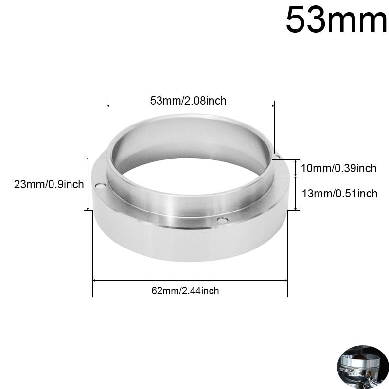 1-7Pcs 51mm/53mm/58mm Adjustable 3Angle Flat Base Coffee Tamper Powder Needle Clean Brush With Transparent Stand Accessories