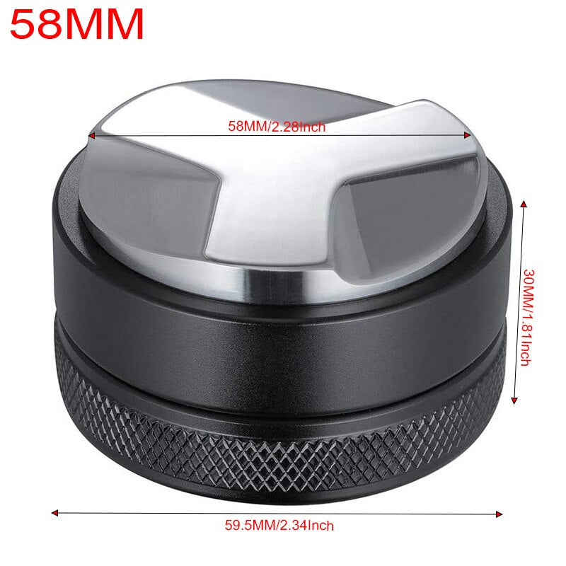 1-7Pcs 51mm/53mm/58mm Adjustable 3Angle Flat Base Coffee Tamper Powder Needle Clean Brush With Transparent Stand Accessories