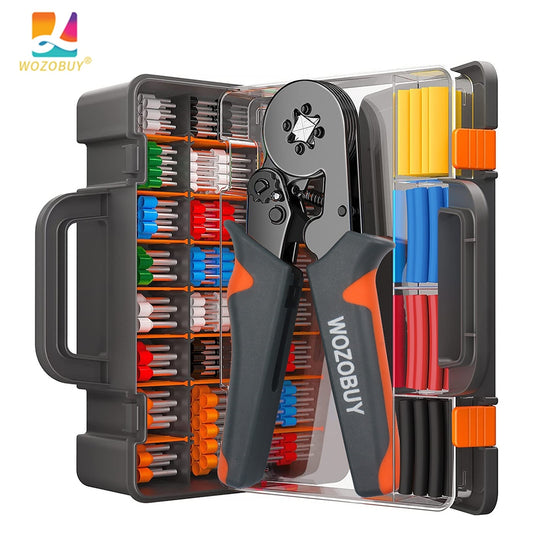 Tubular Terminal Crimping Tools Mini Electrical Pliers HSC8 6-4 0.25-10mm² 23-7AWG 6-6 0.25-6mm² High Precision Clamp Sets