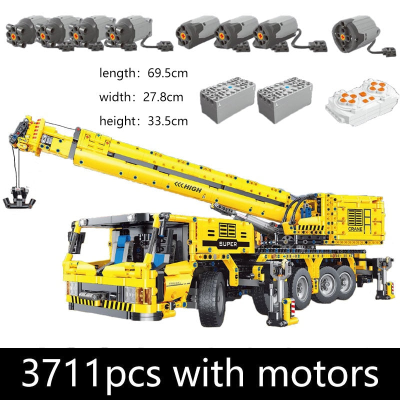 Technical Car Excavator APP Remote Control Moter Power T4001 Bricks Building Blocks Engineering Truck Toys Kids Moc Sets Gift
