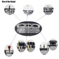 1-7Pcs 51mm/53mm/58mm Adjustable 3Angle Flat Base Coffee Tamper Powder Needle Clean Brush With Transparent Stand Accessories