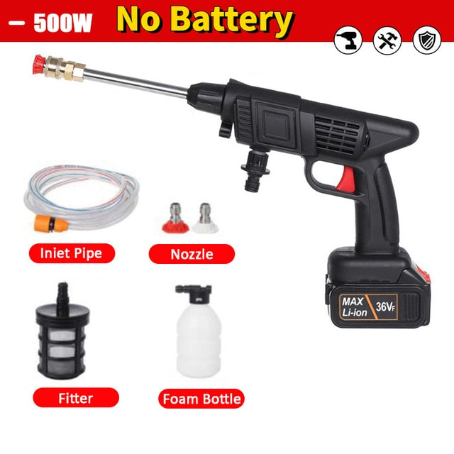 1500W Cordless High Pressure Car Washer Rechargeable Car Wash Gun Electric Water Gun Foam Machine for Makita 18V Battery