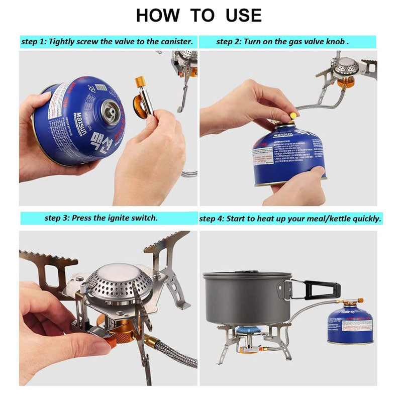 Camping Gas Stove Portable Gas Burner Tourism Picnic Strong Fire Burner Survival Equipment Outdoor Accessories Camping Supplies