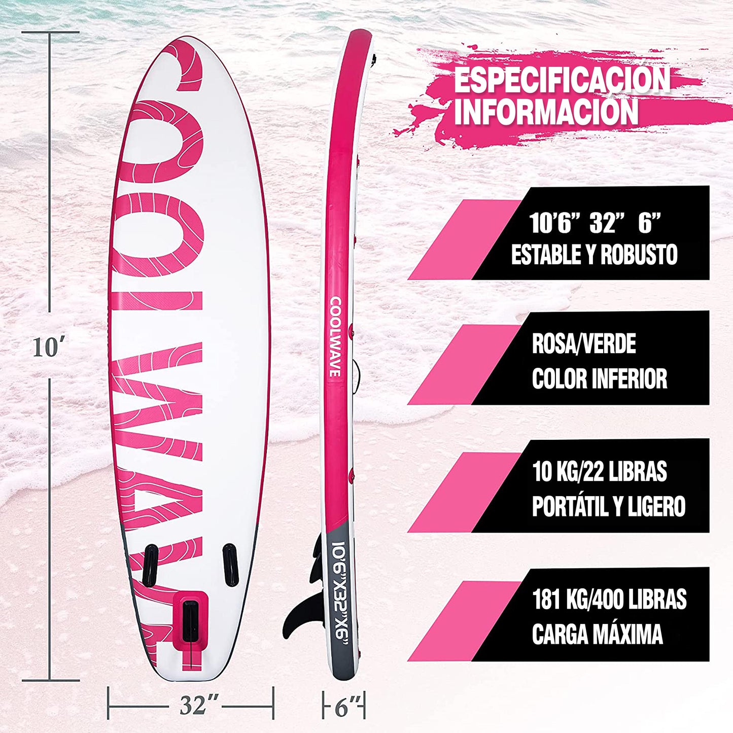 SUP Board Inflatable Stand UP Paddle Board  10'6"x32''x6''
