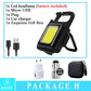 Mini LED Working Light Portable Pocket Flashlight USB Rechargeable Key Light Lantern Camping Outside Hiking COB Lantern