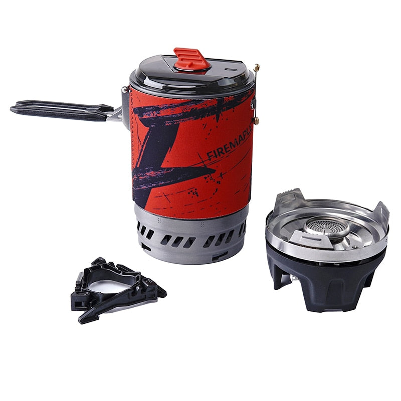 Portable Outdoor Camping Stove Micro Regulator Valve Electric Jet Burners Pot Bowl Set X5 Polaris