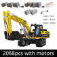 Technical Car Excavator APP Remote Control Moter Power T4001 Bricks Building Blocks Engineering Truck Toys Kids Moc Sets Gift