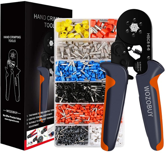 Tubular Terminal Crimping Tools Mini Electrical Pliers HSC8 6-4 0.25-10mm² 23-7AWG 6-6 0.25-6mm² High Precision Clamp Sets