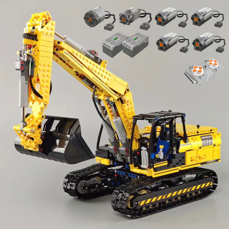 Technical Car Excavator APP Remote Control Moter Power T4001 Bricks Building Blocks Engineering Truck Toys Kids Moc Sets Gift
