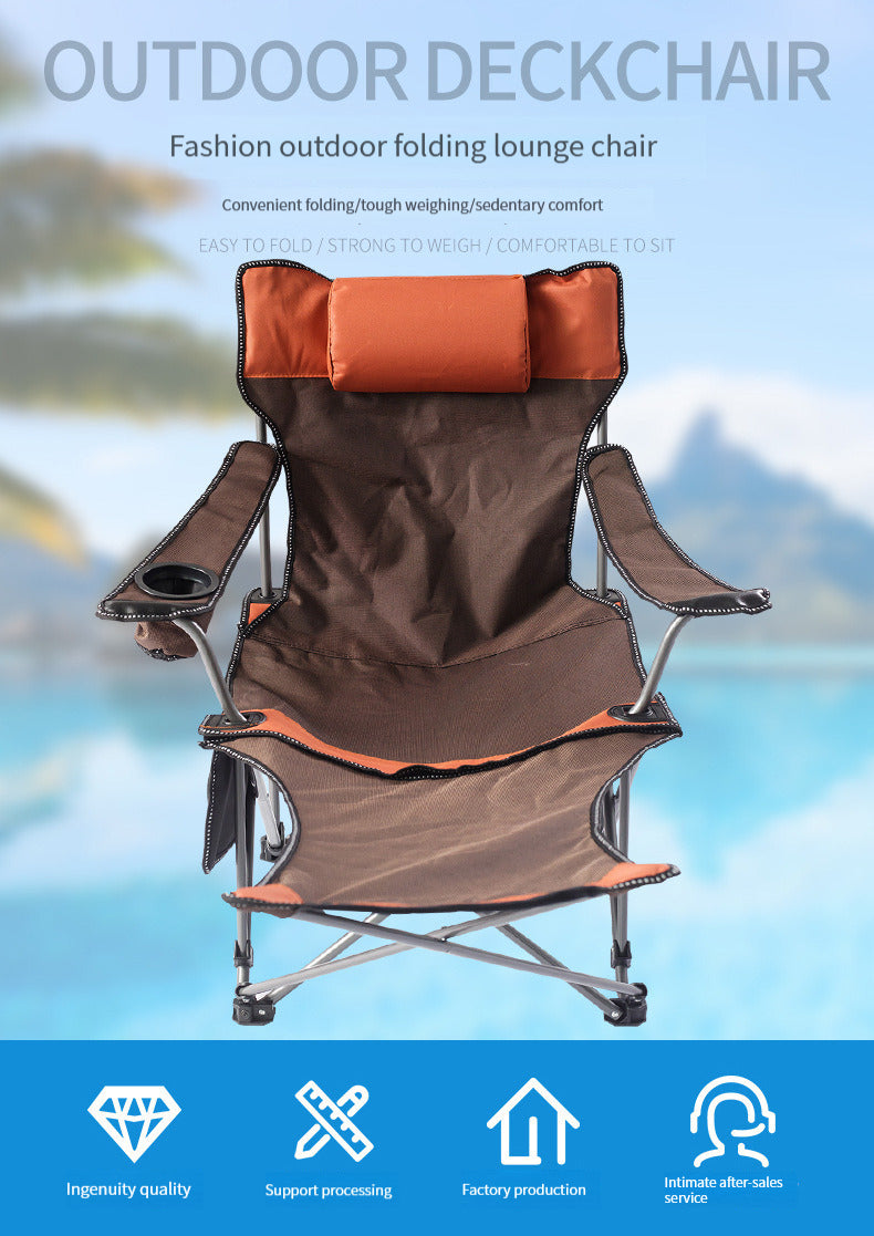 Manufacturer direct selling outdoor folding chair beach chair reclining chair portable camping picnic chair leisure fishing chair director chair
