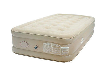 Outdoor tent air mattress with raised air mattress